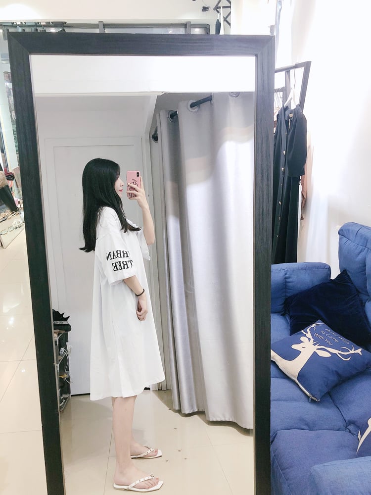 Z-20193 ワンピース Tシャツ ロングTシャツ ひざ丈 半袖 五分袖