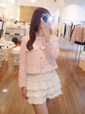 【再入荷】glitter tweed jacket
