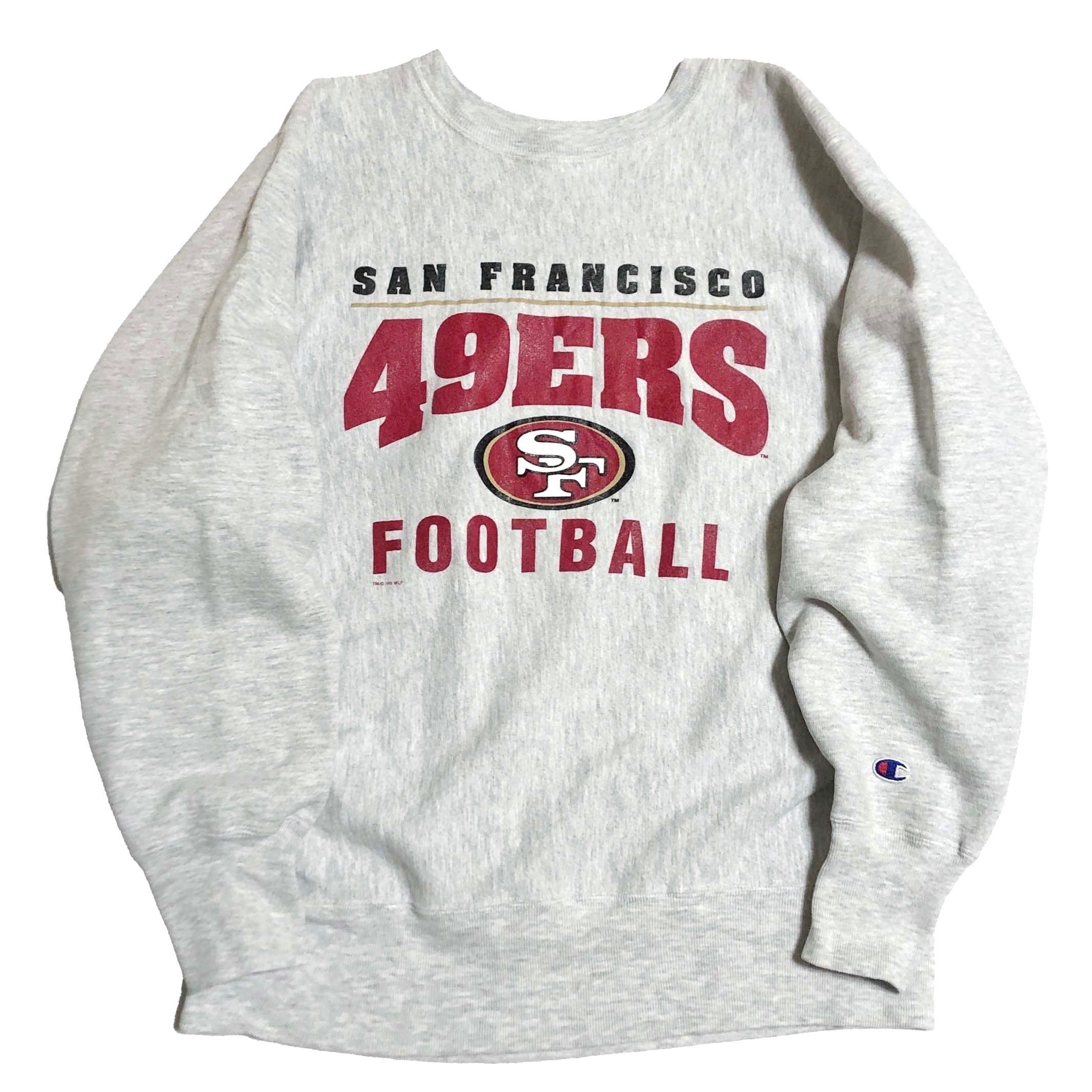 80年代 チャンピオン Champion トリコタグ NFL SANFRANCISCO 49ERS サンフランシスコフォーティナイナーズ スポーツプリントTシャツ USA製 メンズL ヴィンテージ /eaa261556