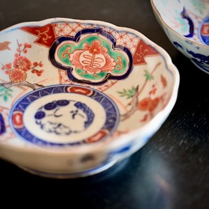 【50703】伊万里 なます皿 明治/ Imari Namasu Bowl - Flower / Meiji Era