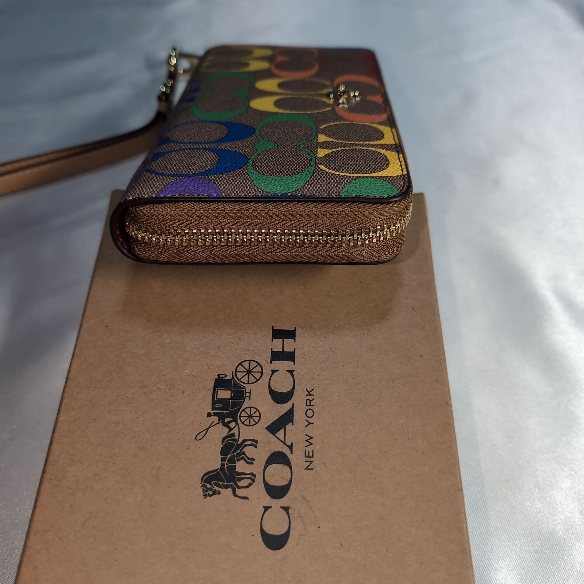COACH レインボー シグネチャー 長財布 COACHコーチ ラウンドファスナー長財布 レインボーシグネチャー | francore