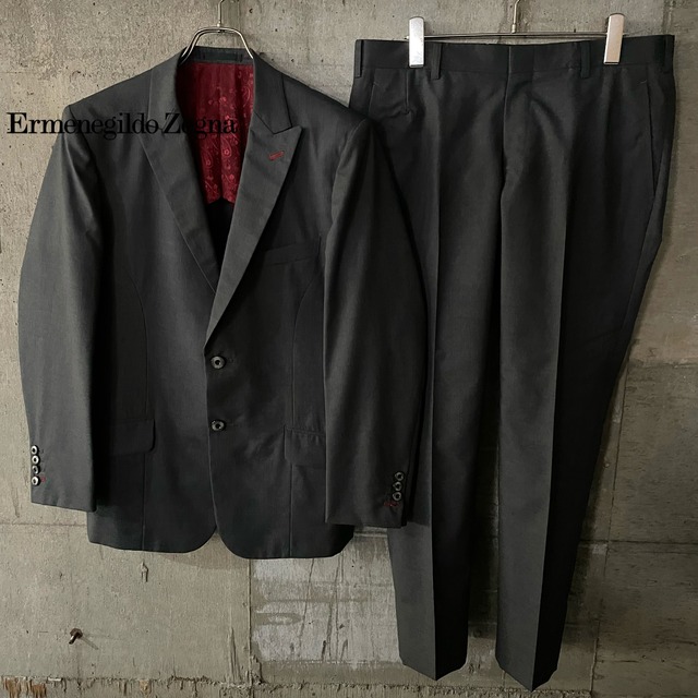 〖Ermenegildo Zegna〗made in Italy wool×silk setup suit/エルメネジルドゼニア イタリア製 ウール×シルク セットアップ スーツ/msize/#0419