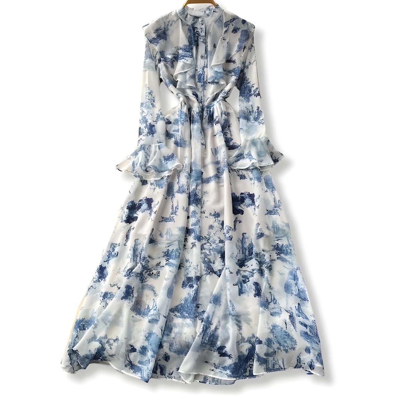 ノーブルフリルシアーワンピース L1856