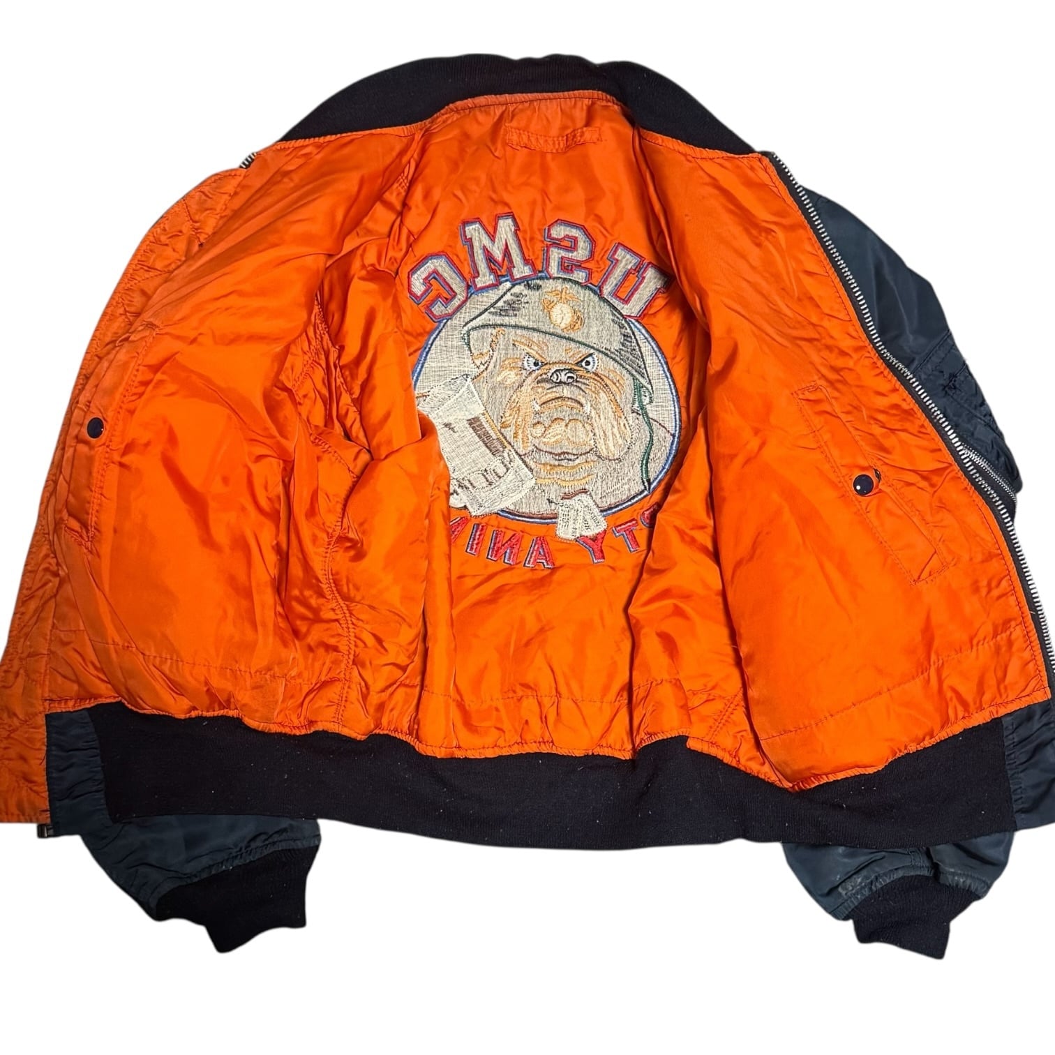 ALPHA INDUSTRIES 80s USA製 IDEALジップ　MA-1 メンズ 80's ALPHA INDUSTRIES MA-1 旧タグ IDEALジッパー