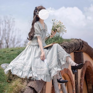 ロリータファッション通販 SEASONZ スカート 若草色 クラロリ
