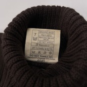 イングランド製 タートルネック ウールニット コマンド セーター 48(EURO)/38/96cm(UK)/英国製/ダークブラウン/ビンテージ