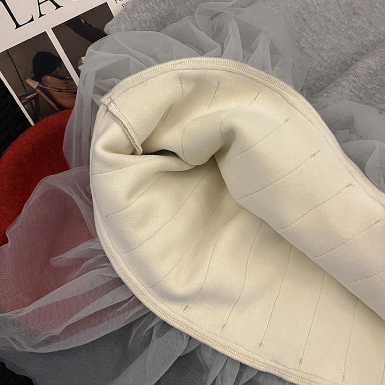 冬ふんわりチュールスウェットワンピース