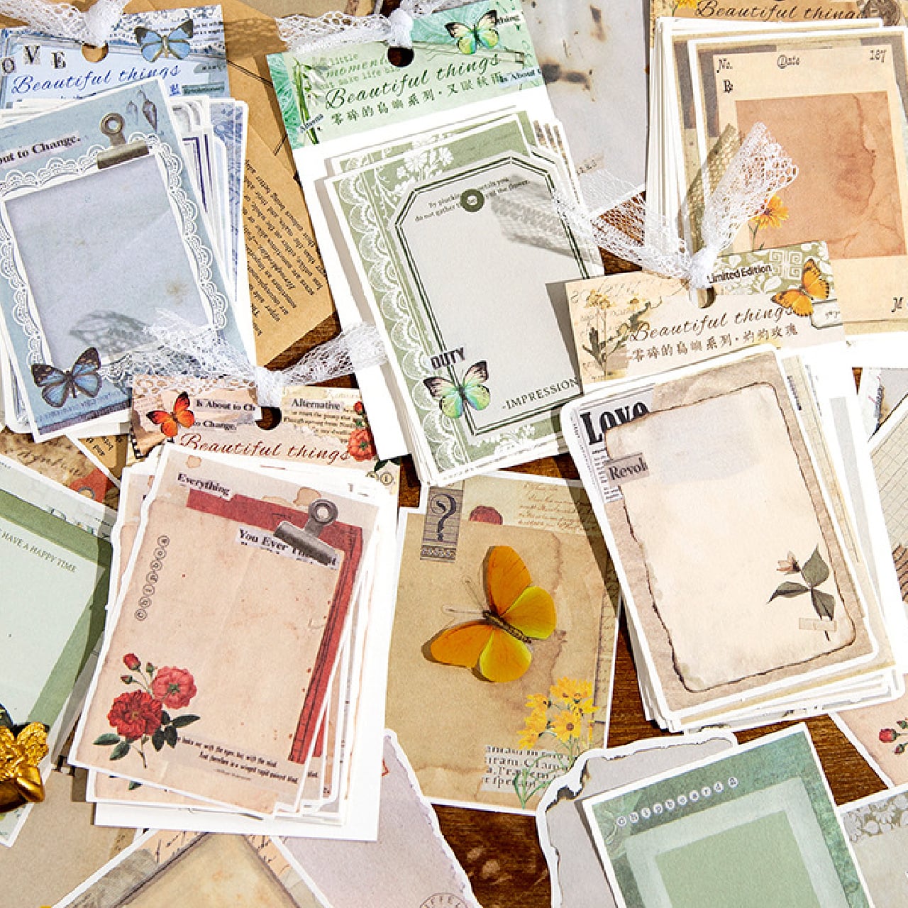 コラージュ素材 バラメモ 紙モノ ① コラージュ素材 バラメモ 紙モノ ①