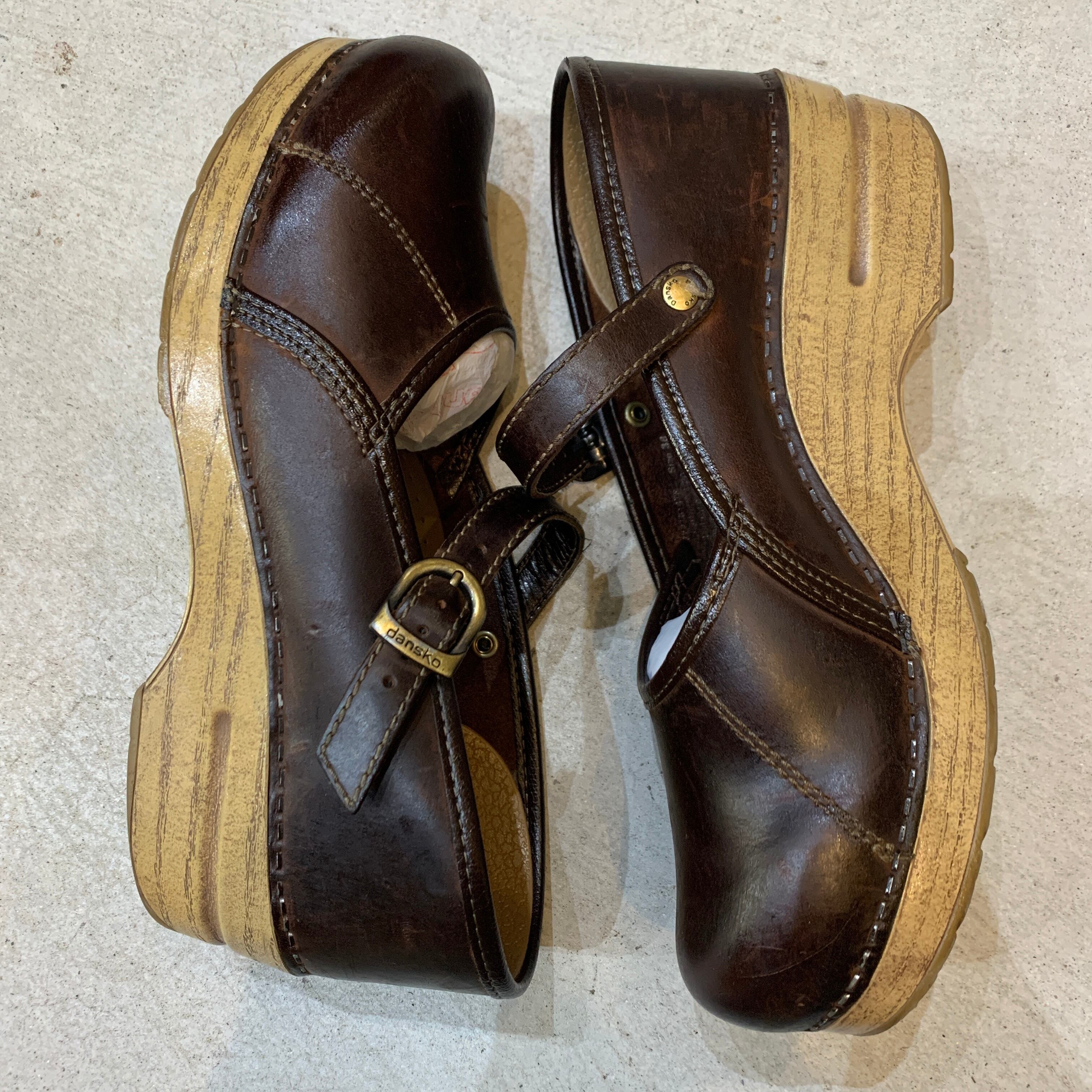 dansko ダンスコ マルセル marcelle 厚底 茶 レディース24 | 古着屋 Uan