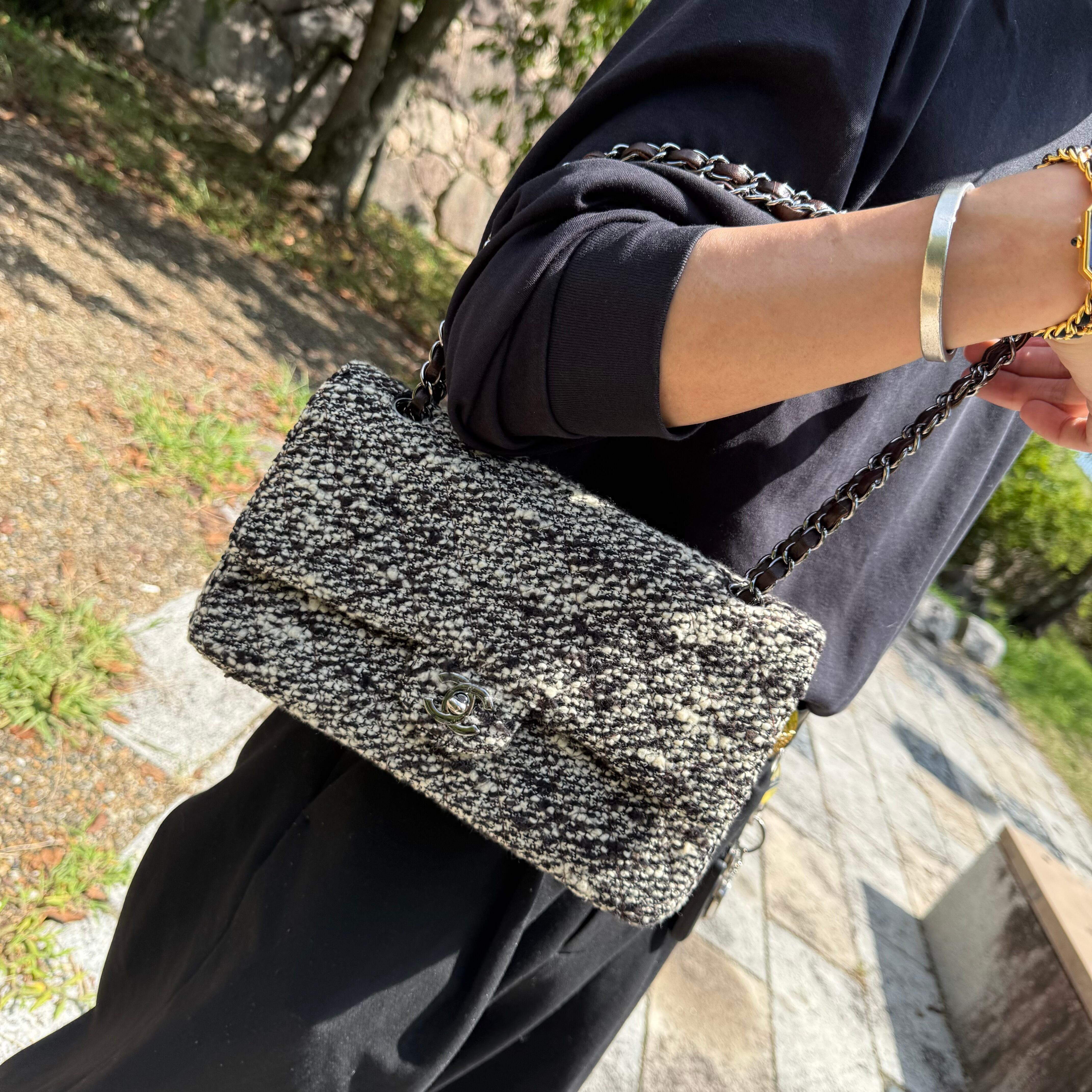 CHANEL シャネル マトラッセ Wフラップ Wチェーンショルダーバッグ