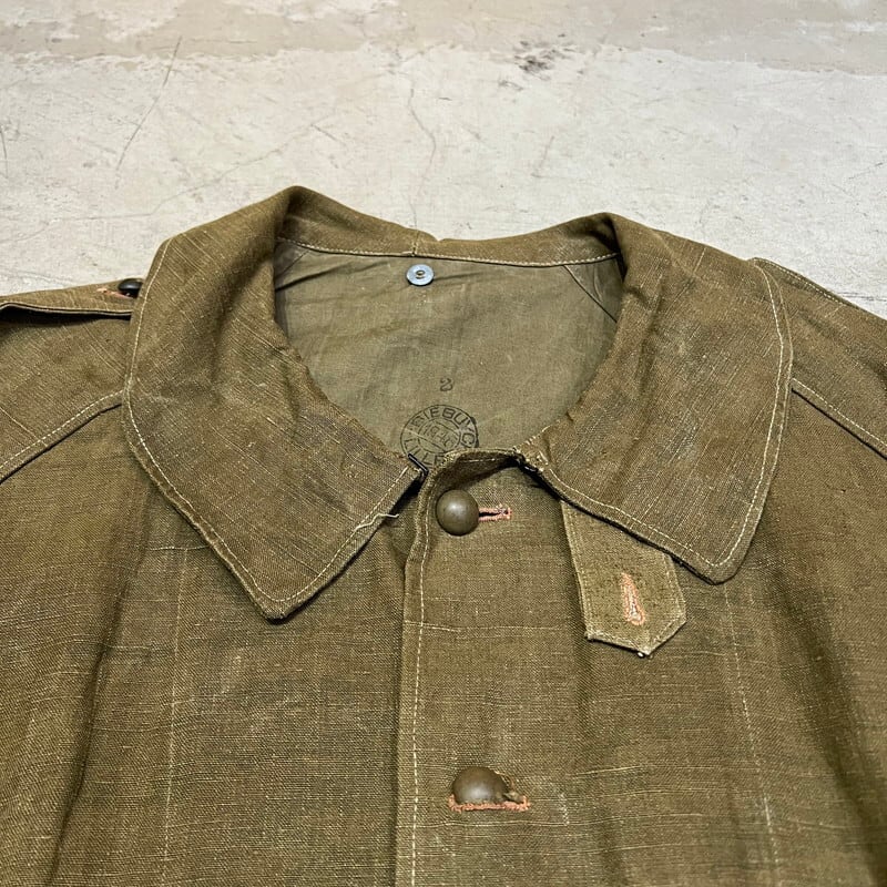 40's フランス軍 リネンモーターサイクルコート オーバーコート