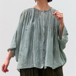 pas de calais cotton-silk lawn bengala-dyed cocoon blouse