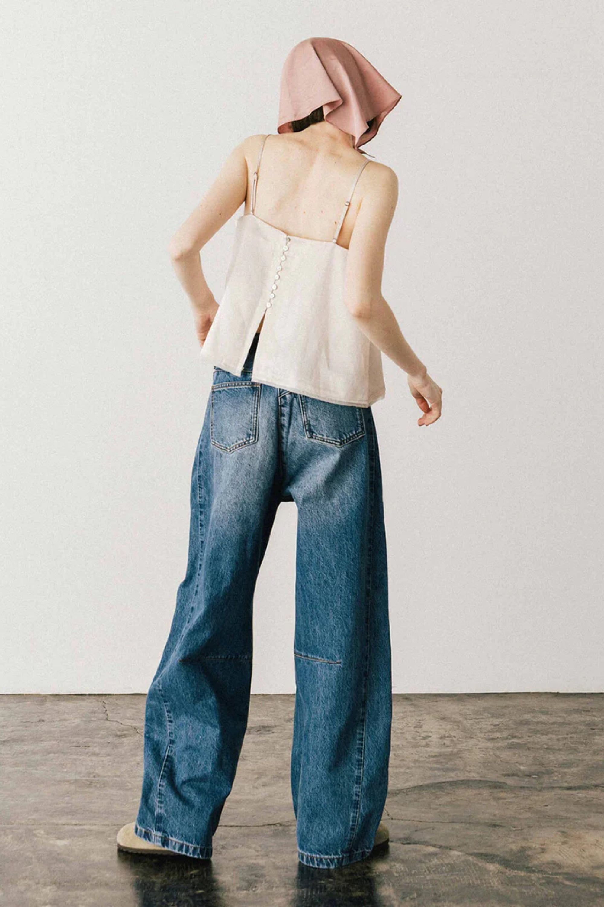 クレドナ　WIDE BEETLE DENIM PANTS CREDONA WIDE BEETLE DENIM PANTS ワイドビートルデニムパンツ Blue
