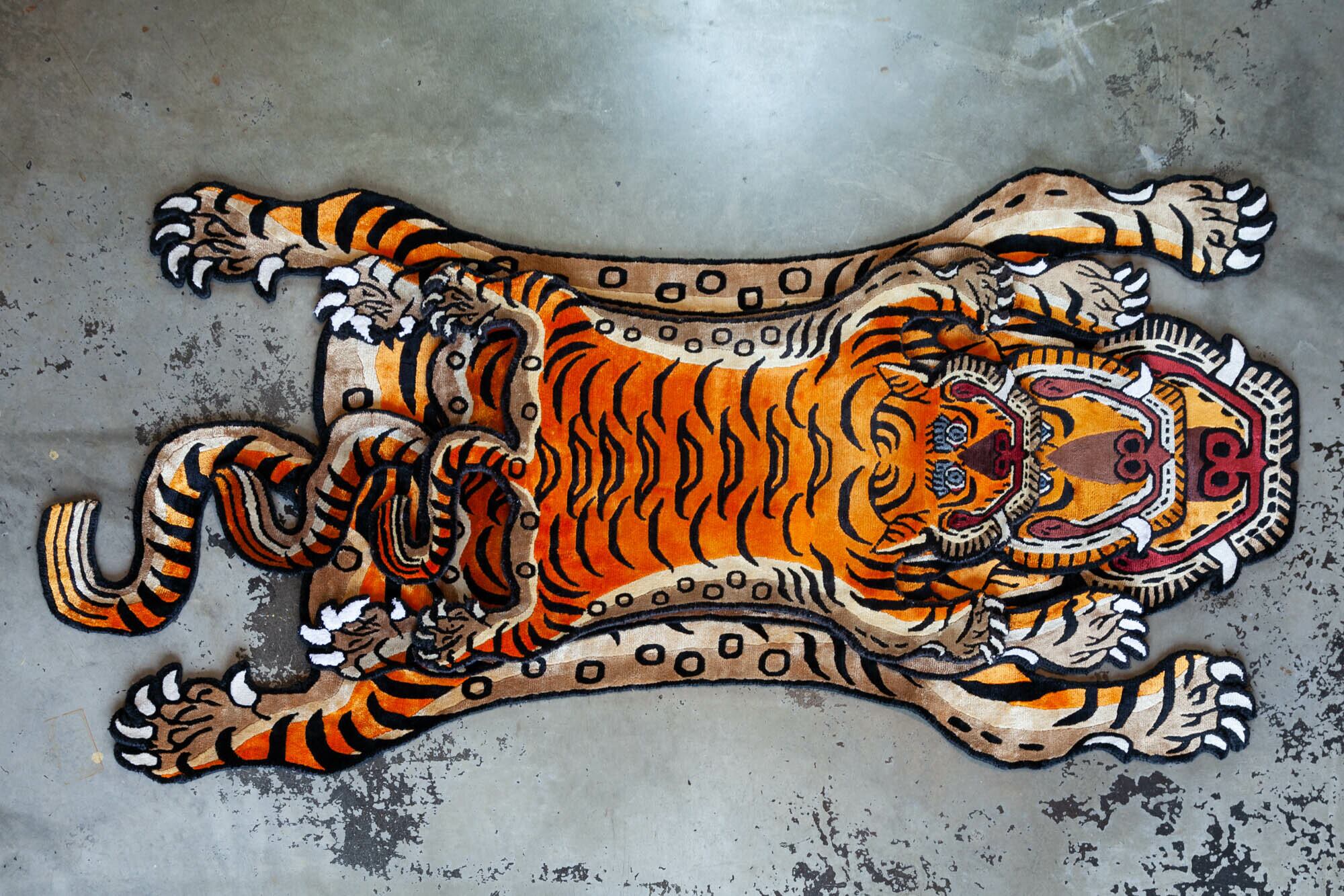 Tibetan Tiger Rug 《Lサイズ•シルクNIGOモデル013》チベタンタイガー ...