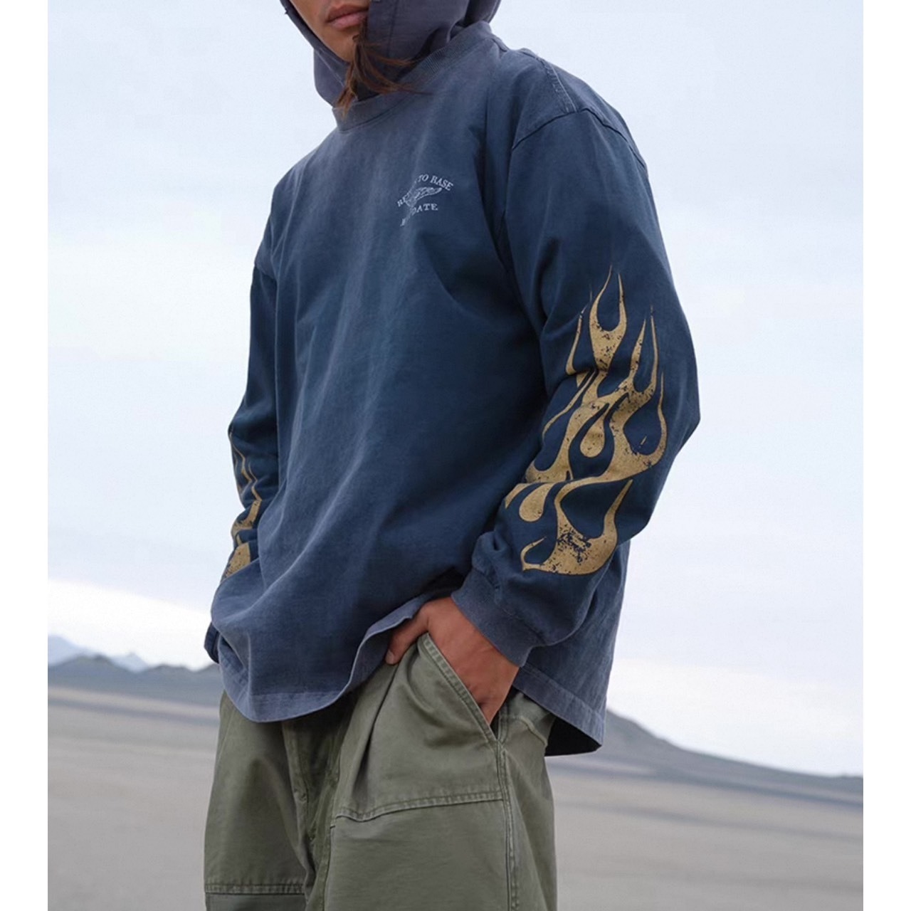 Flame sleeve graphic tee 1070 - 9