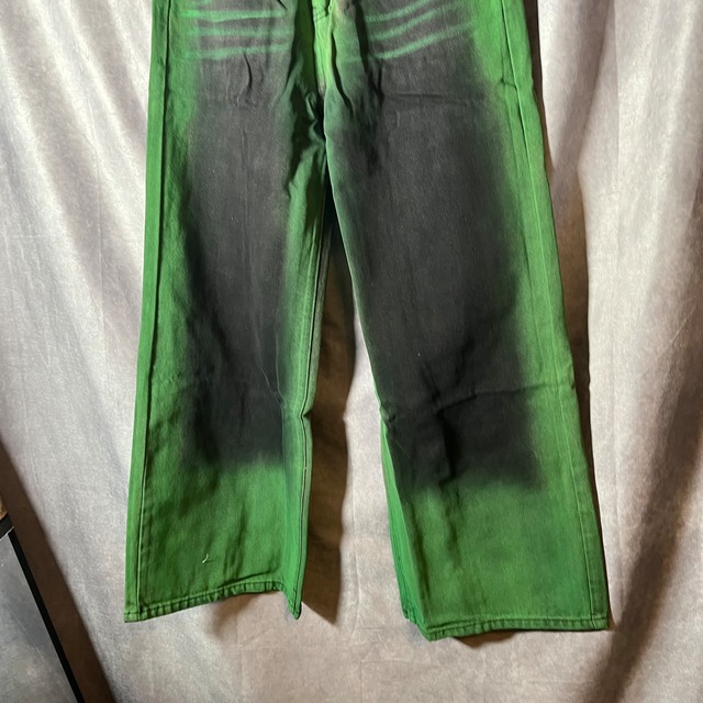 green black denim pants
