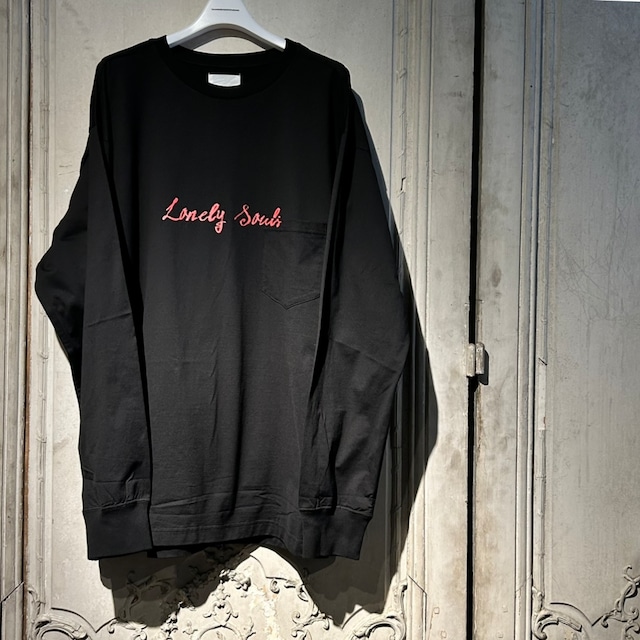 TAKAHIROMIYASHITA The SoloIst.【タカヒロミヤシタ ザ ソロイスト】lonely souls. (oversized l/s pocket tee).(sc.0024SS24  / BLACK SIZE46 )