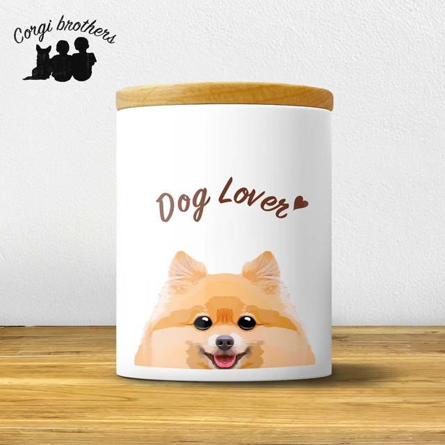 【 ポメラニアン 毛色6色 】 キャニスター　保存容器　お家用　プレゼント　犬　ペット　うちの子　犬グッズ