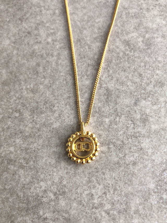 Christian Dior クリスチャン ディオール ネックレス ゴールド CD サークル vintage ヴィンテージ オールド 6wci36