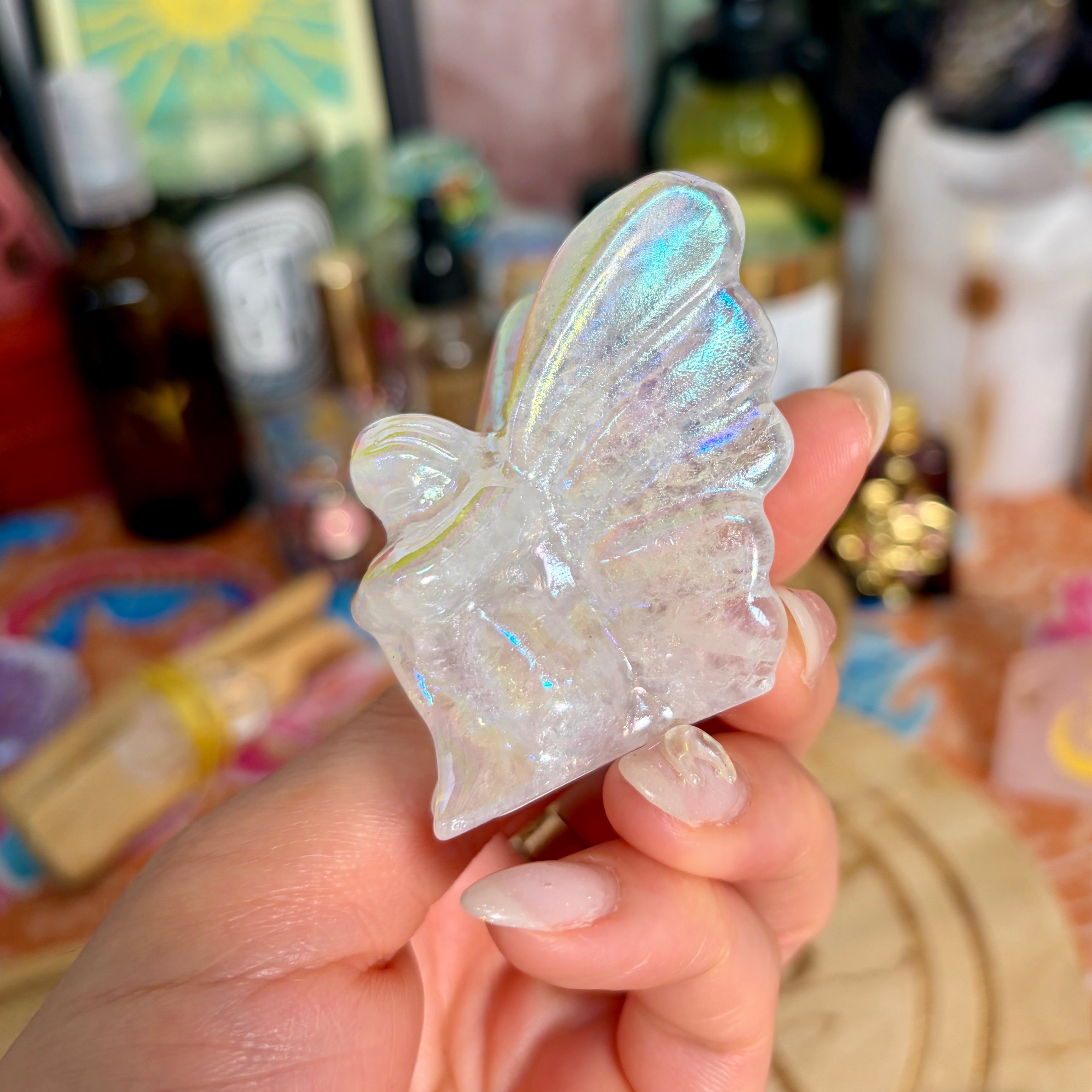 ご予約品✨美✨希少✨ブルー&ピンクAAAAヒマラヤ水晶 ✨ユニコーンクリスタル✨ 魔女の祭壇】フェアリー・オーラクリスタル（水晶）B | クリスタルと