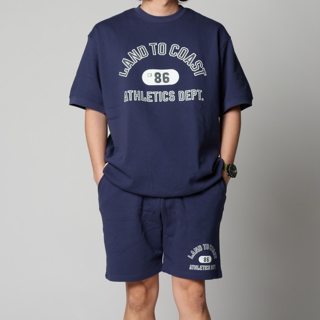 【DARGO】"L2C ATHLETICS DEPT" 8onz Half Sleeve Sweat SET UP（2color）