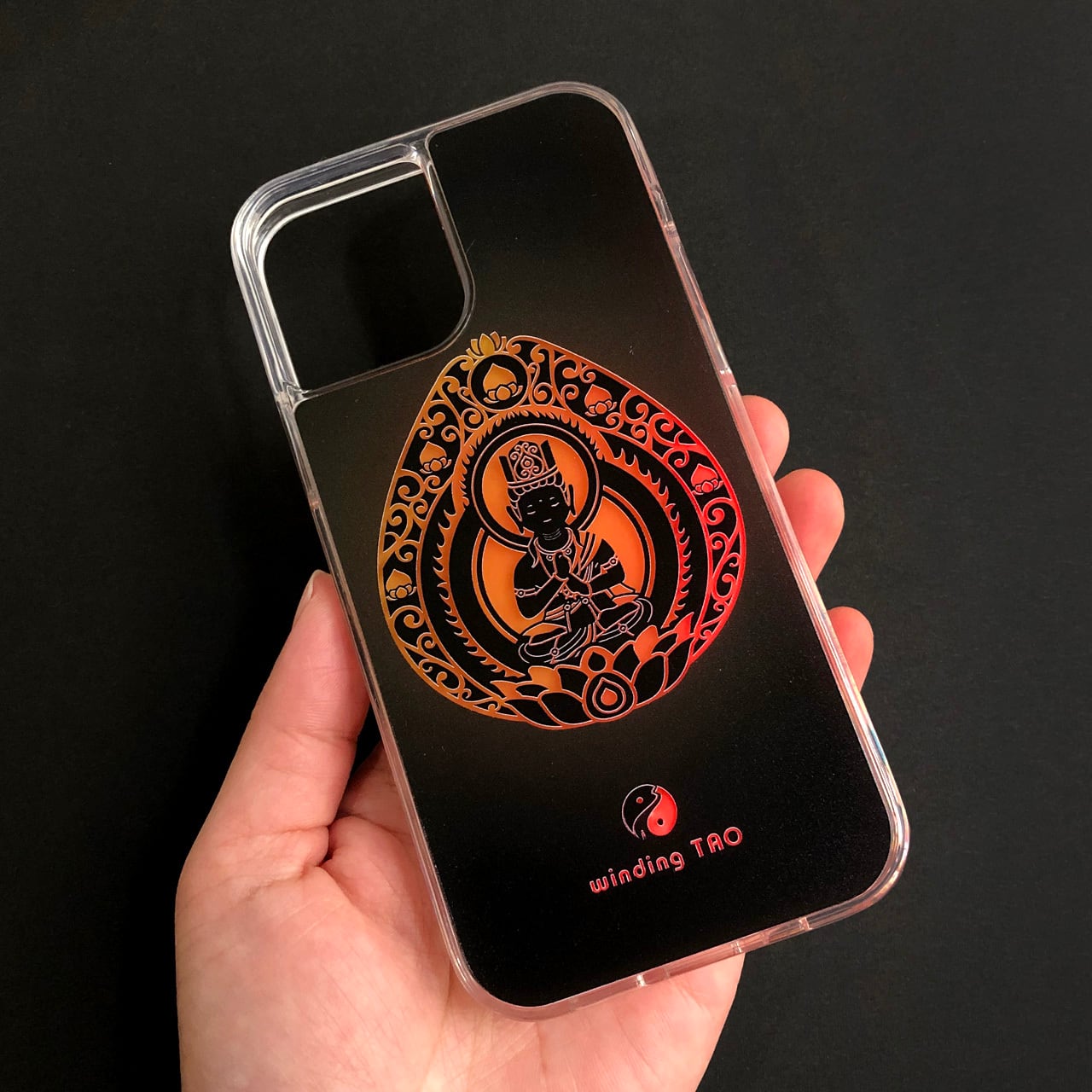 大日如来 ネオンサンド iPhoneケース〈仏像 スマホケース