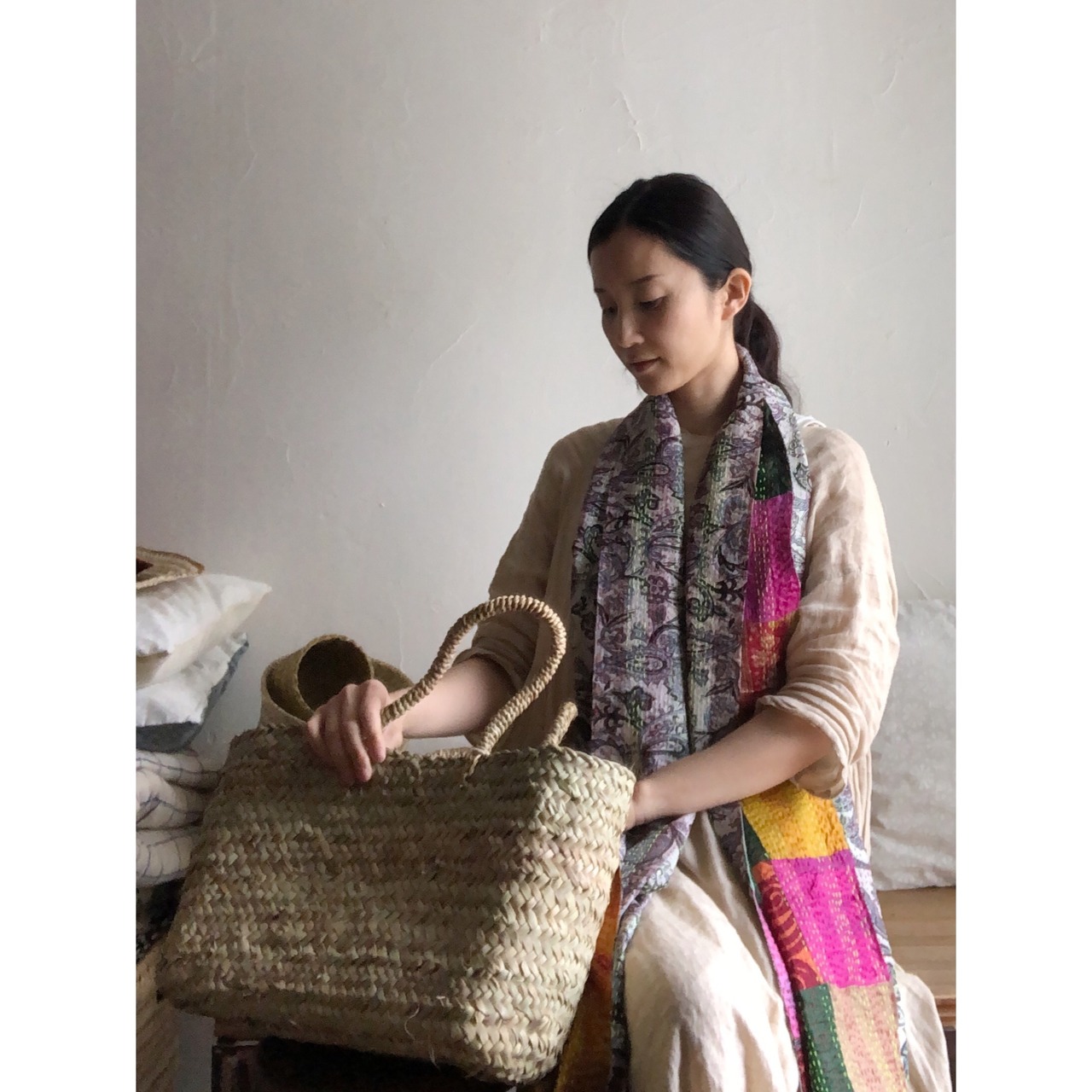 リサイクルサリーのカンタショール パッチワーク小09 インドの手仕事布 Mulaセレクト