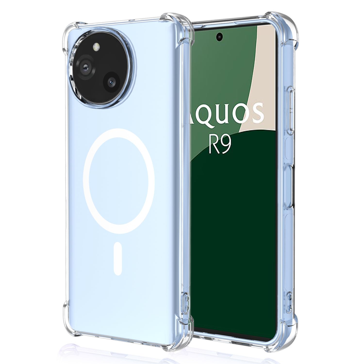 AQUOS R9 SH-51E / SH-M28 AQUOS R10 SH-51F / A501SH / SH-M31 対応 MagSafe ケース マグネット搭載 耐衝撃 クリア 人気 シンプル 滑り止め 薄型 軽量 軽量 カバー ストラップホール付き 米軍MIL規格 クリア 衝撃吸収ポケット内蔵 アクオス R9 R10 TPU ケース