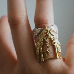 Angel silver ring