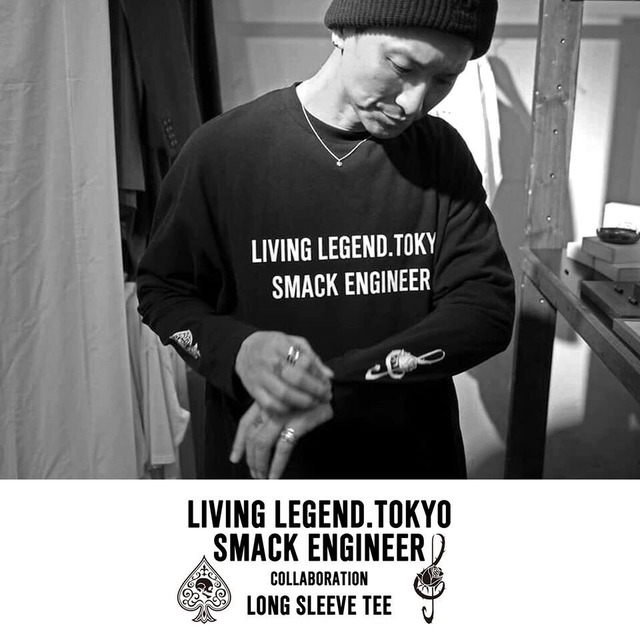 LIVING LEGEND.TOKYO×SMACK ENGINEER COLLABORATION LONG SLEEVE TEE