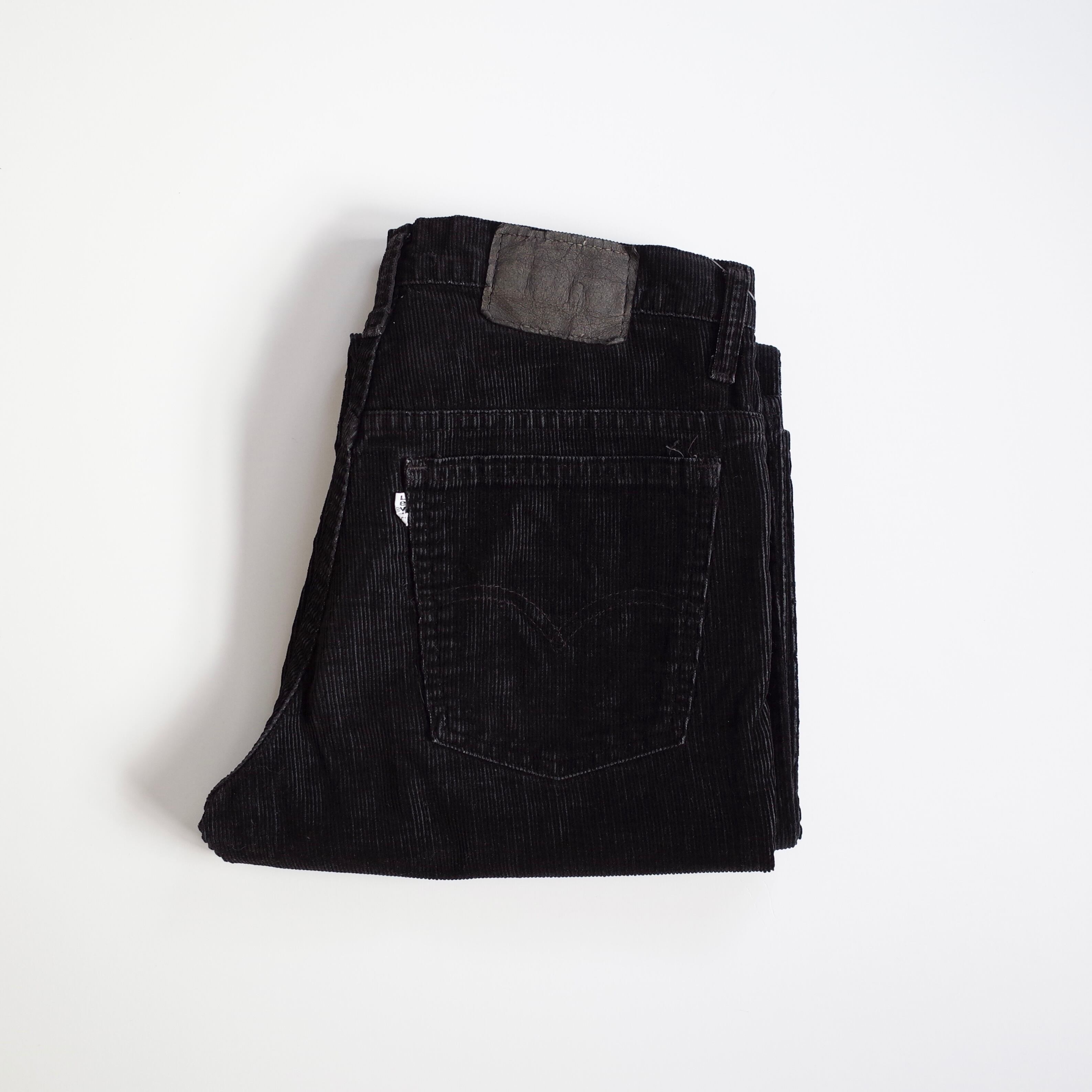 70-80s Levi's corduroy pants "straight black"