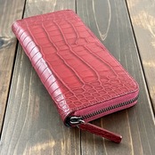 アリゲーター × MARGOT 長財布 ダークレッド
