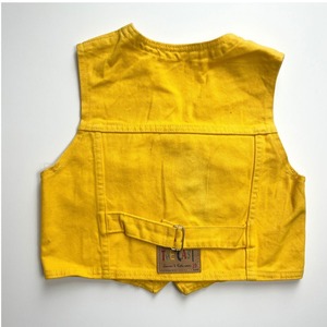 ＜VINTAGE＞Kids  VEST｜デッドストック イエローデニム ベスト ジレ