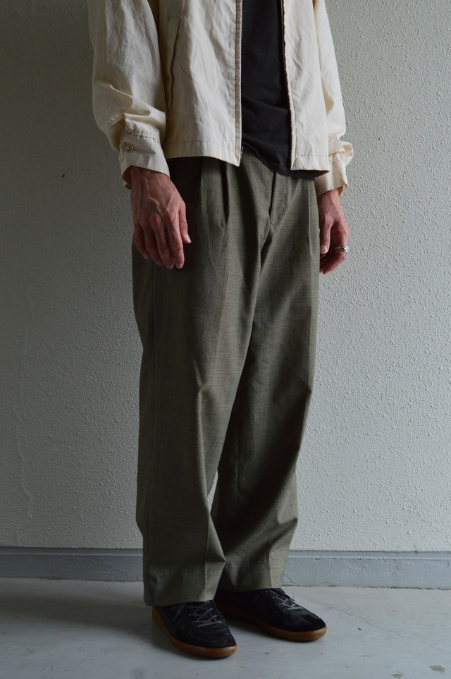 SEUVAS 10oz Heavy Canvas Tapered 2tuck Trousers "Dyed SUMI" Made in Japan Kurashiki ソウバス 倉敷帆布 ツータックトラウザー 炭染め
