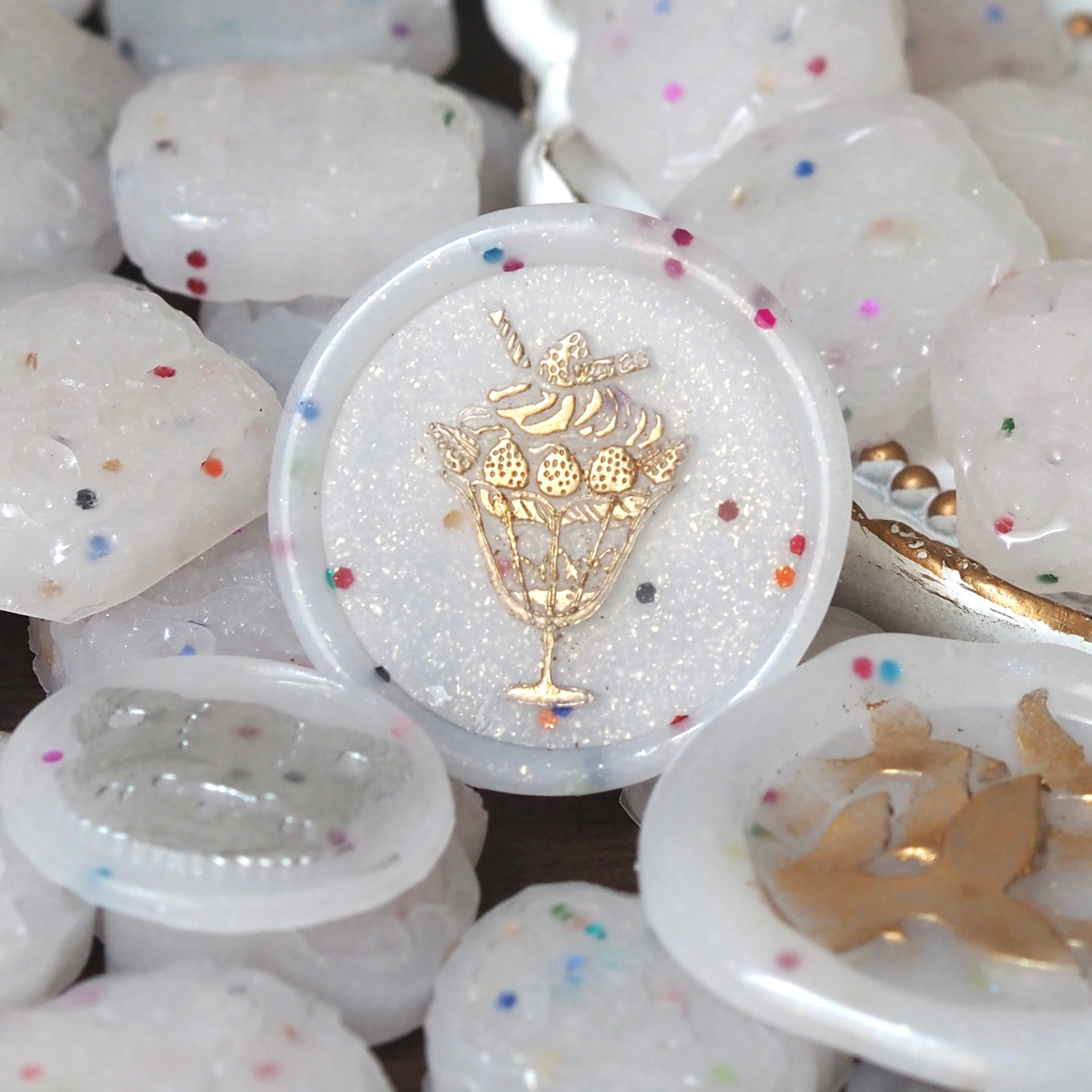 りっちんさま専用☆PARTY SHIMMERING WASH Sealing Waxシーリングワックス ミックスカラー M08あの子のほっぺた
