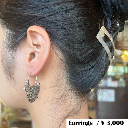 TOPANGA Jewelry　Silver fish earrings　シルバーフィッシュピアス　ピアス　シルバー　メッキ　ギフト　プレゼント　ジュエリー　