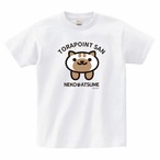ねこあつめ　とらぽいんとさん　推しねこTシャツ　前プリント（ホワイト）