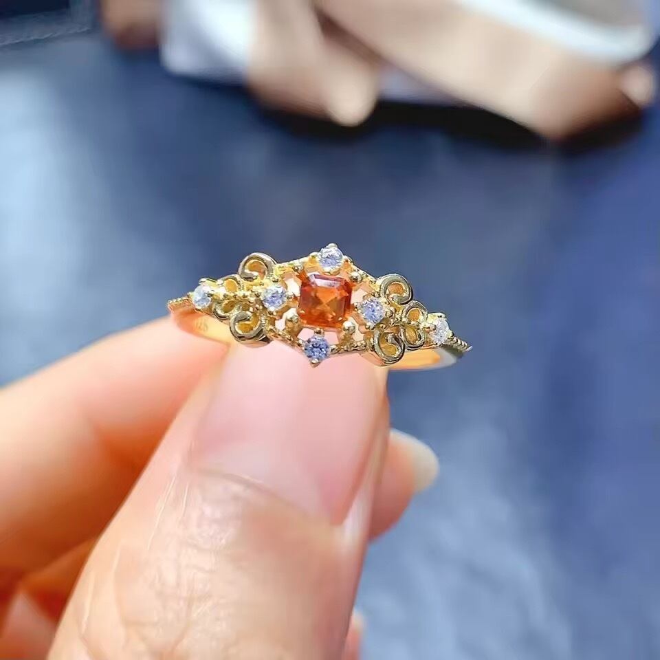 仁尾彫金『ギャラクシーアイアンクロス甲丸リング』ハンドメイド394b