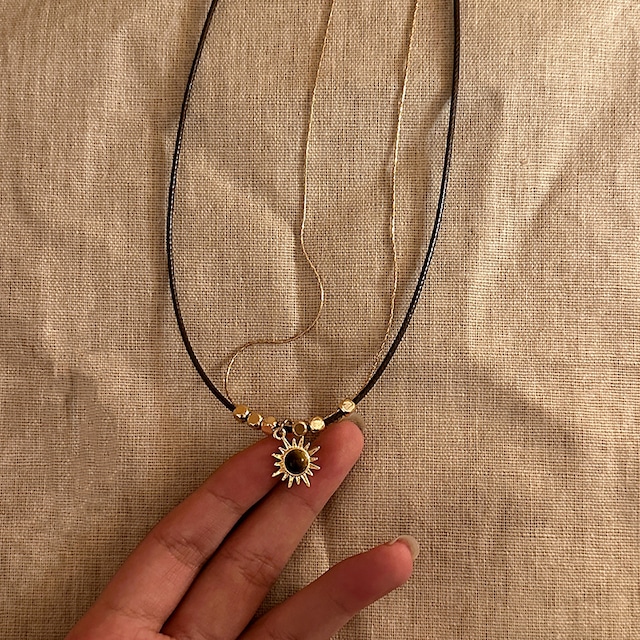 Somedayレトロな虎目石重ねネックレス 3s