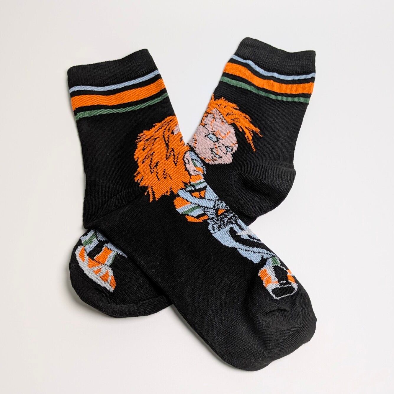 ♧ 再入荷!SPECIAL PRICE!【 crew socks / クルーソックス 】【A】『 HORROR MOVIE Character Socks 4P SET 』ホラー映画キャラソックス4足セットⅠ 〚アメリカン雑貨 アメトイ〛
