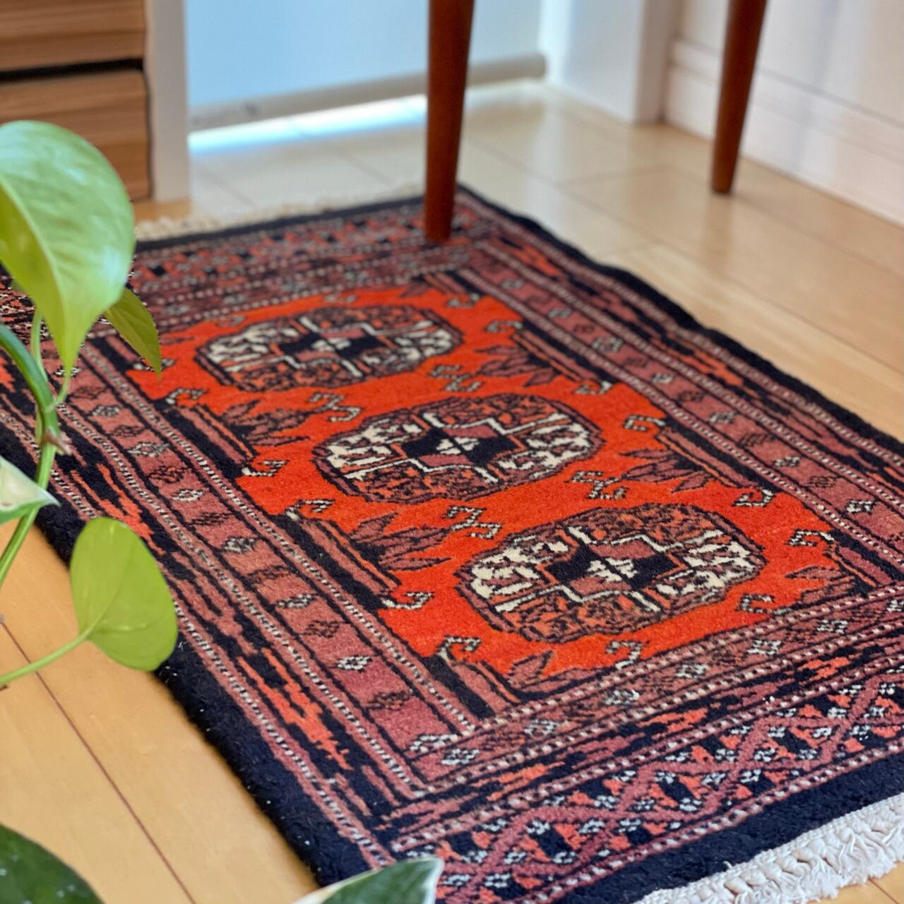 ヴィンテージラグ｜スモール vintage rug small * オレンジボハラ