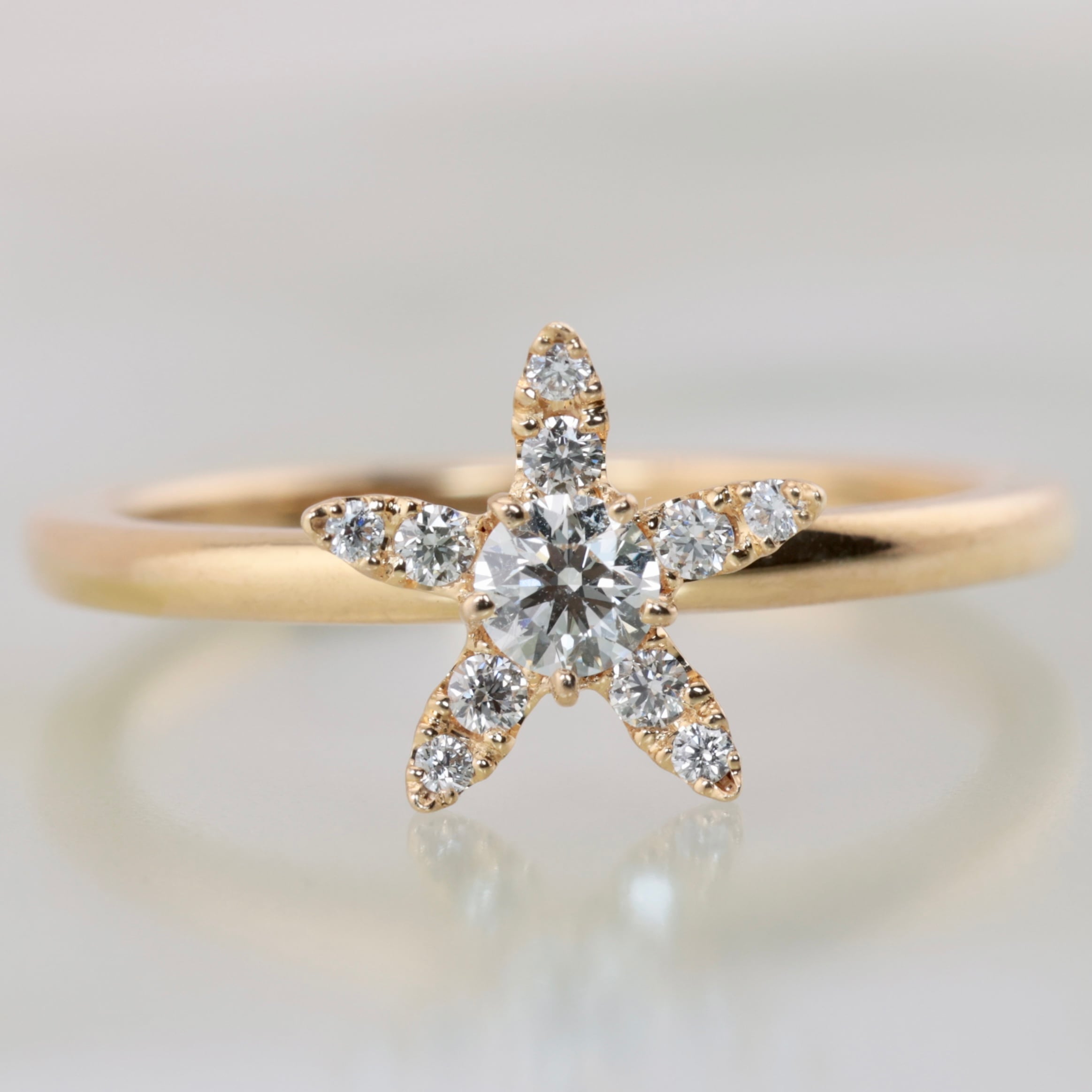 750YG ダイヤモンド リング 0.55CT 