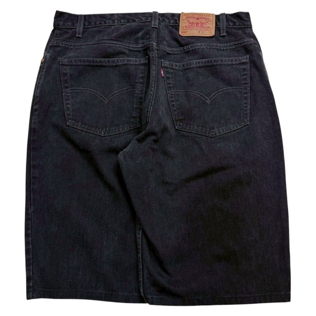 【W38】Levi's560  デニムショーツ　革パッチ