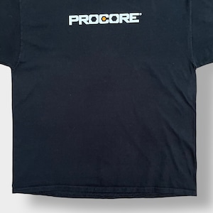 【HANES】企業系 建築系 ソフトウェア PROCORE ワンポイントロゴ Tシャツ バックプリント X-LARGE ビッグサイズ 黒 半袖 us古着