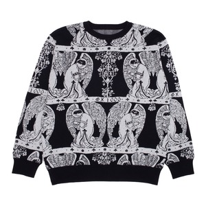 GX1000 / JACQUARD CREWNECK  BLACK