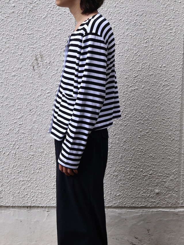 cropped border cardigan