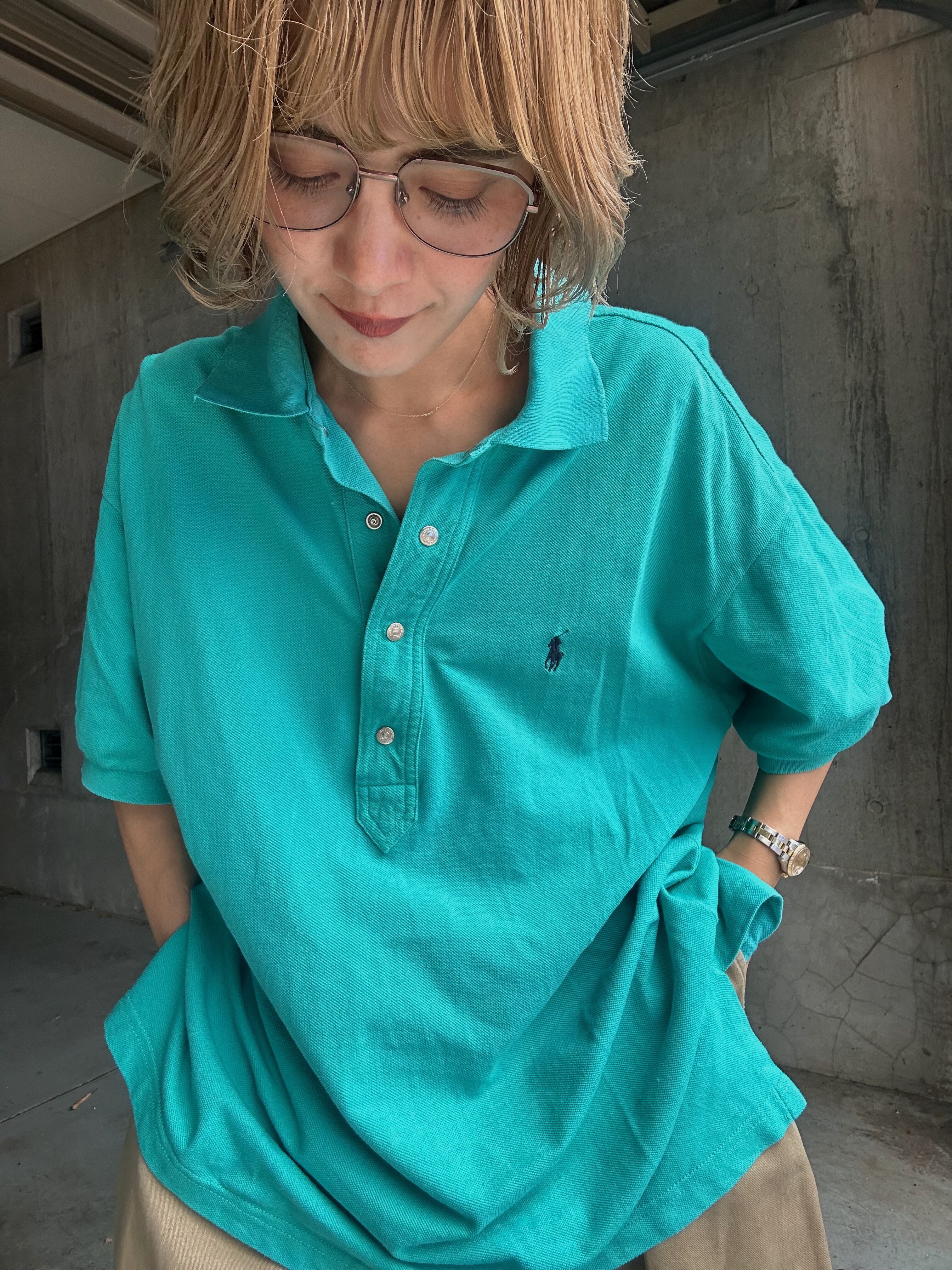 (SH1185)Polo Ralph Lauren snap button polo shirt