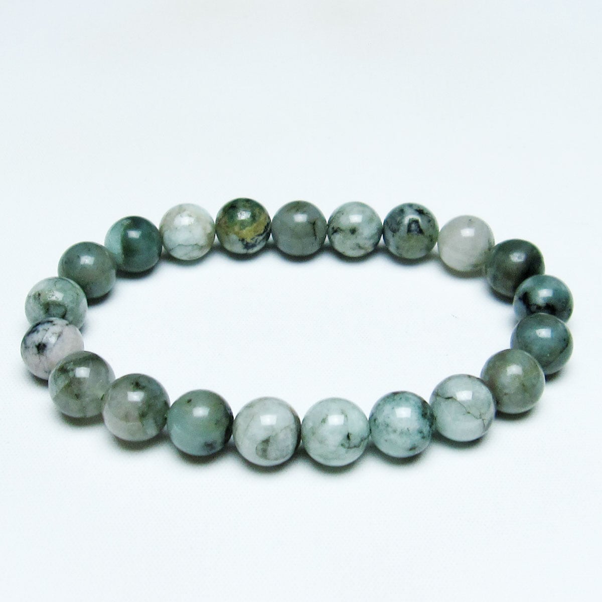 エメラルド ブレスレット 10mm メンズ レディース 一点物 [M便 1/10] 111-32928