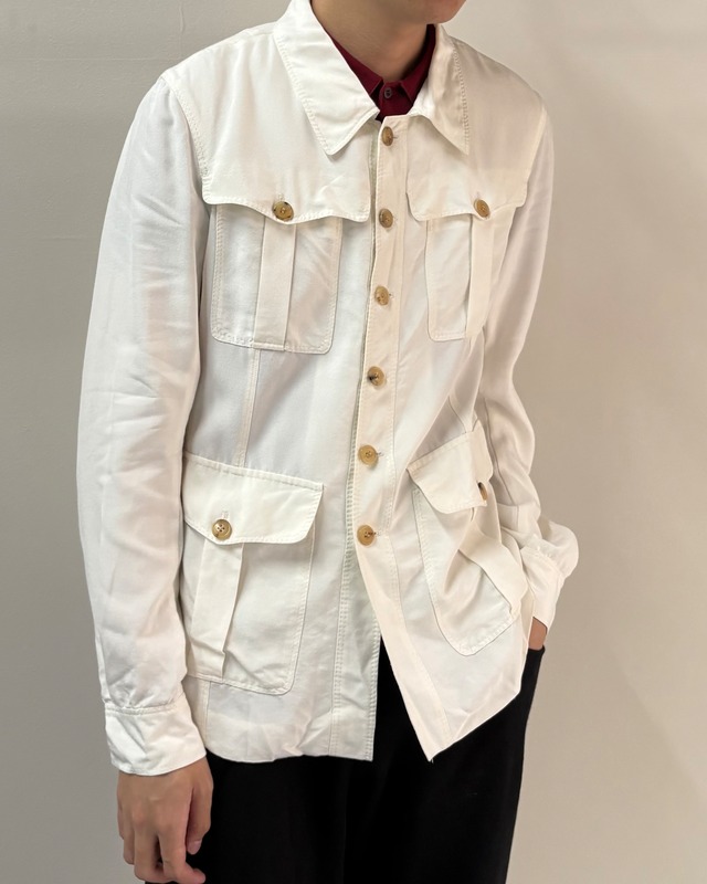 【Dries Van Noten】white safari jacket