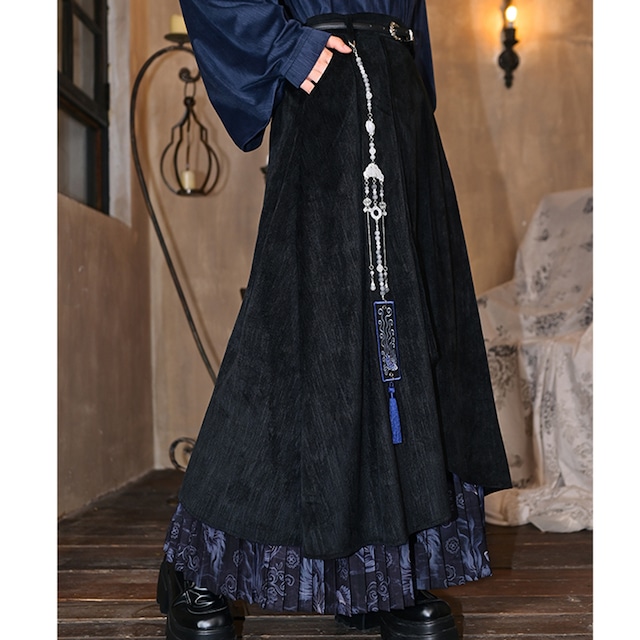 ライブ参戦服に！地雷系 中華風 ワイドパンツ チャイナボタン サブカル初心者向け 古怪舎